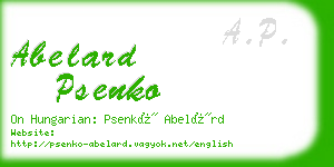 abelard psenko business card